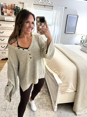 About Last Night Slouchy Sweater Top