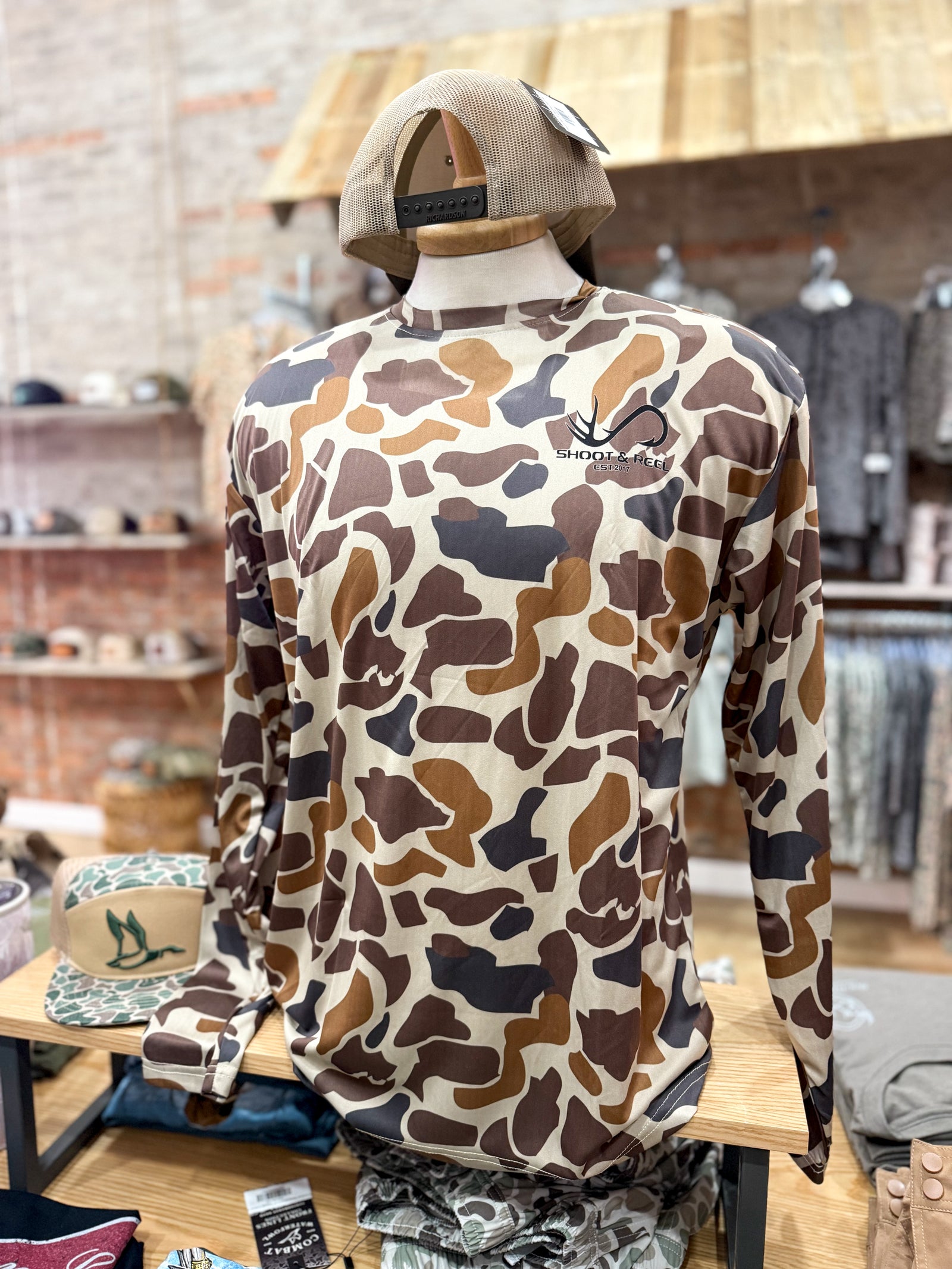 Shoot & Reel Woodland Men's Long Sleeve