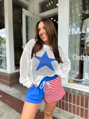 Annie Multi Textured Striped Shorts