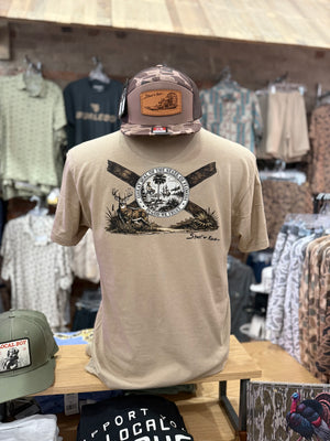 Shoot & Reel FL Flag/Deer Tee - Khaki