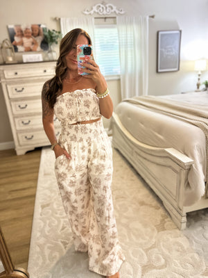 Marleigh Wide Leg Printed Pants