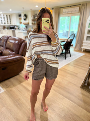 Nellie Lightweight Striped Sweater Top