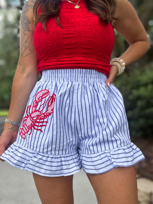 Forever Summer Striped Ruffle Shorts