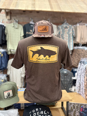 Shoot & Reel Tarpon Patch Tee - Espresso