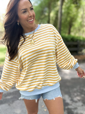Brandi Striped Pullover