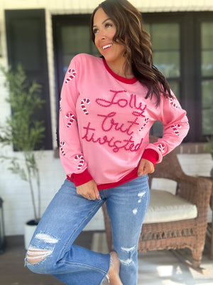 Jolly But Twisted Beaded Top