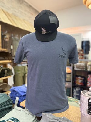 Green Wing Stamp Tee - Denim