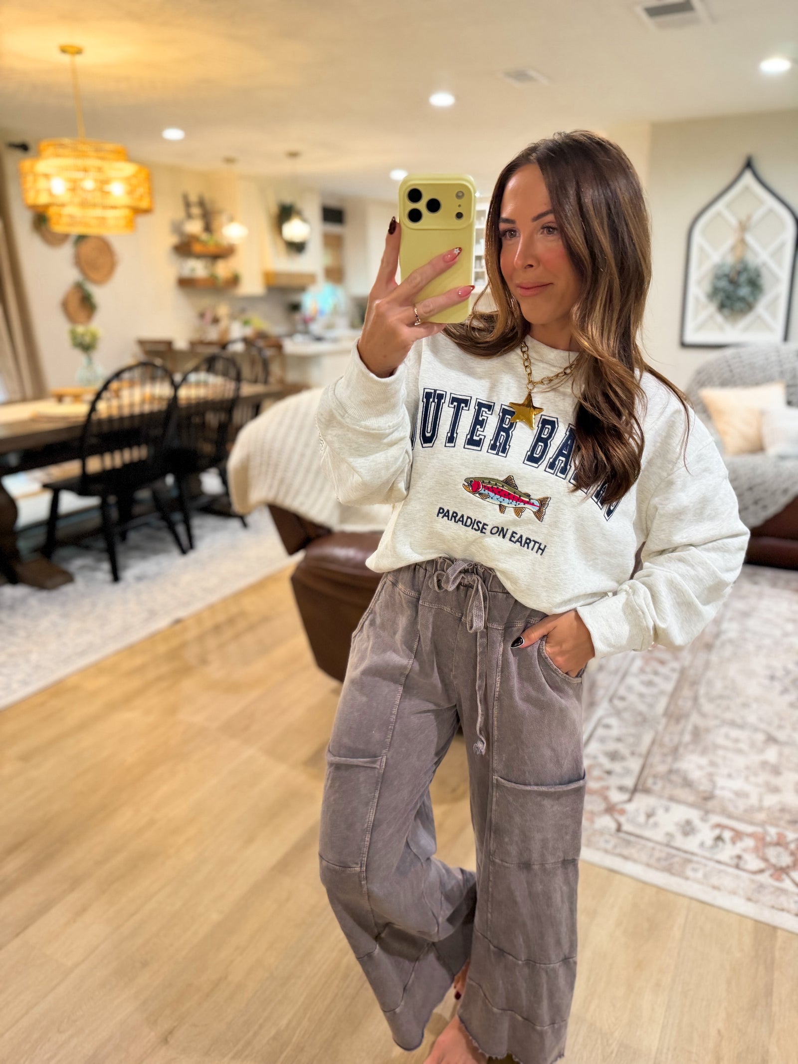 Outer Banks Embroidered Crew Neck