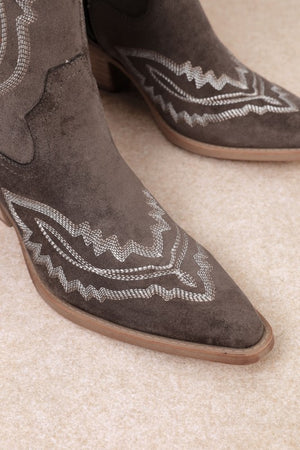 Tess Western Stitch Cowgirl Boot - Brown