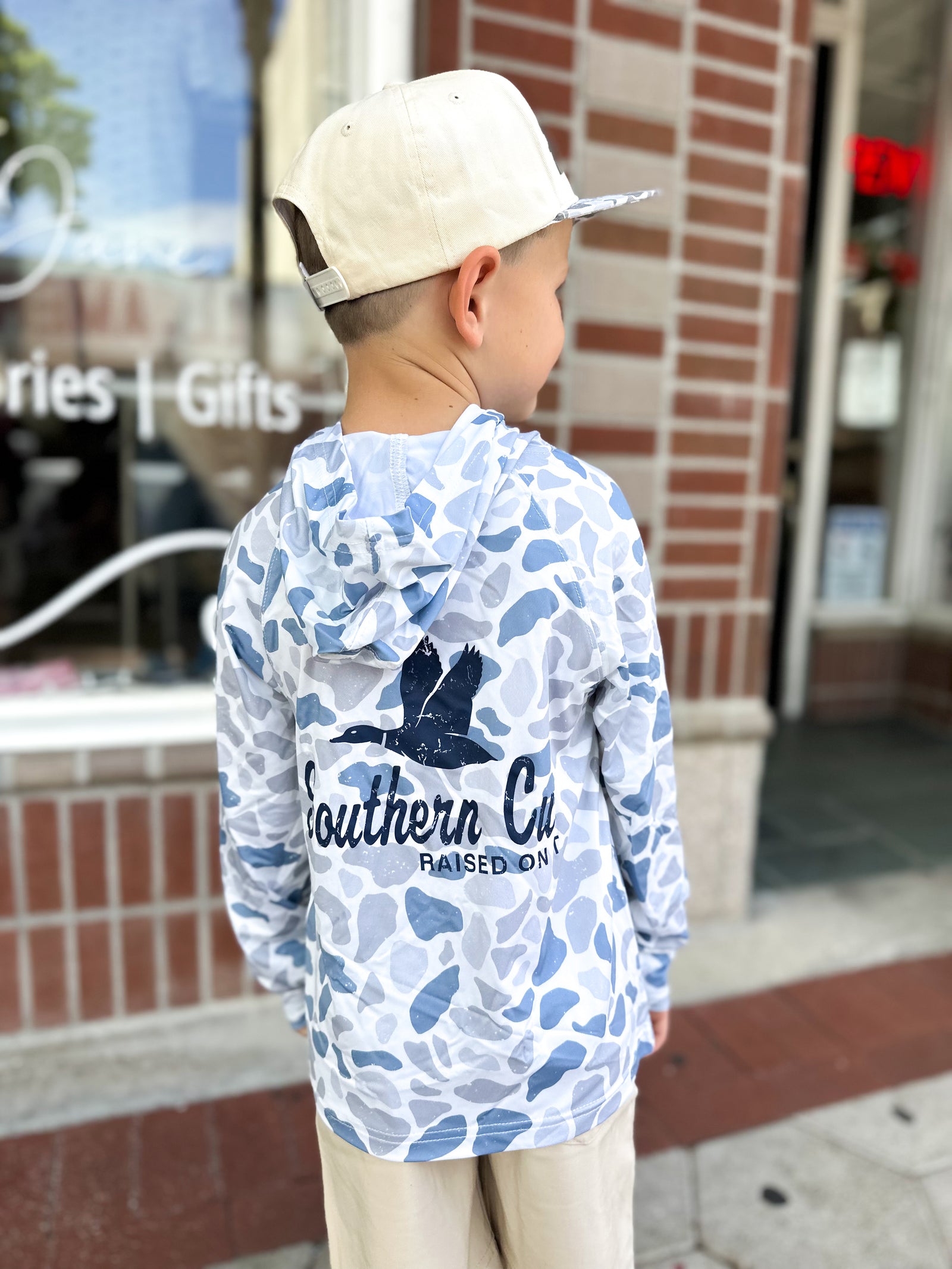 Youth Southern Cut Pro Hoodie - Ocean Camo