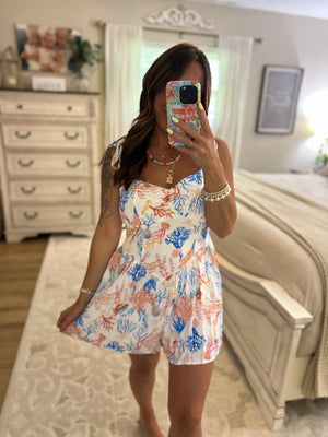 Under The Sea Tie Strap Romper