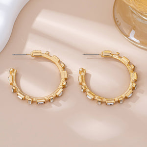 Classic Baguette Hoop Earrings