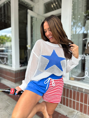 Annie Multi Textured Striped Shorts