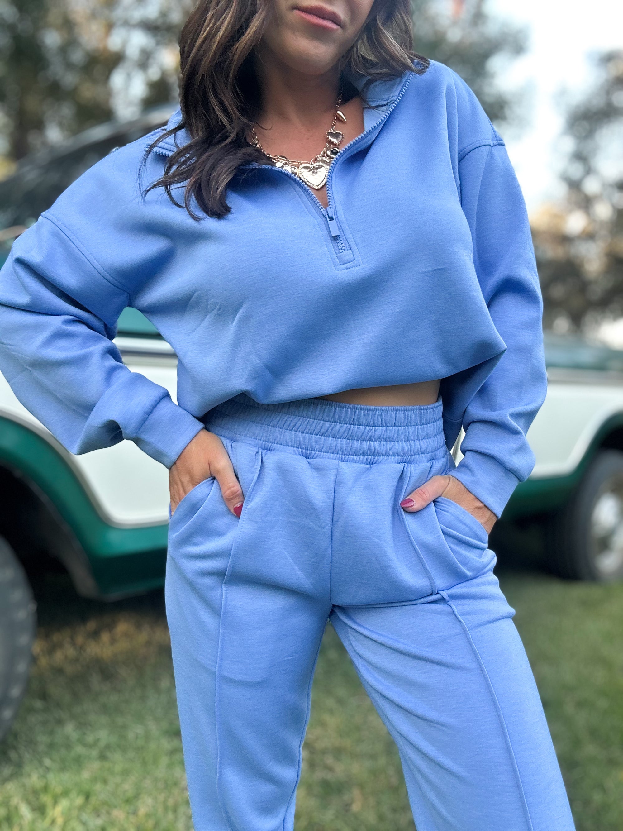 DOORBUSTER - Britt Half Zip Pullover - Blue