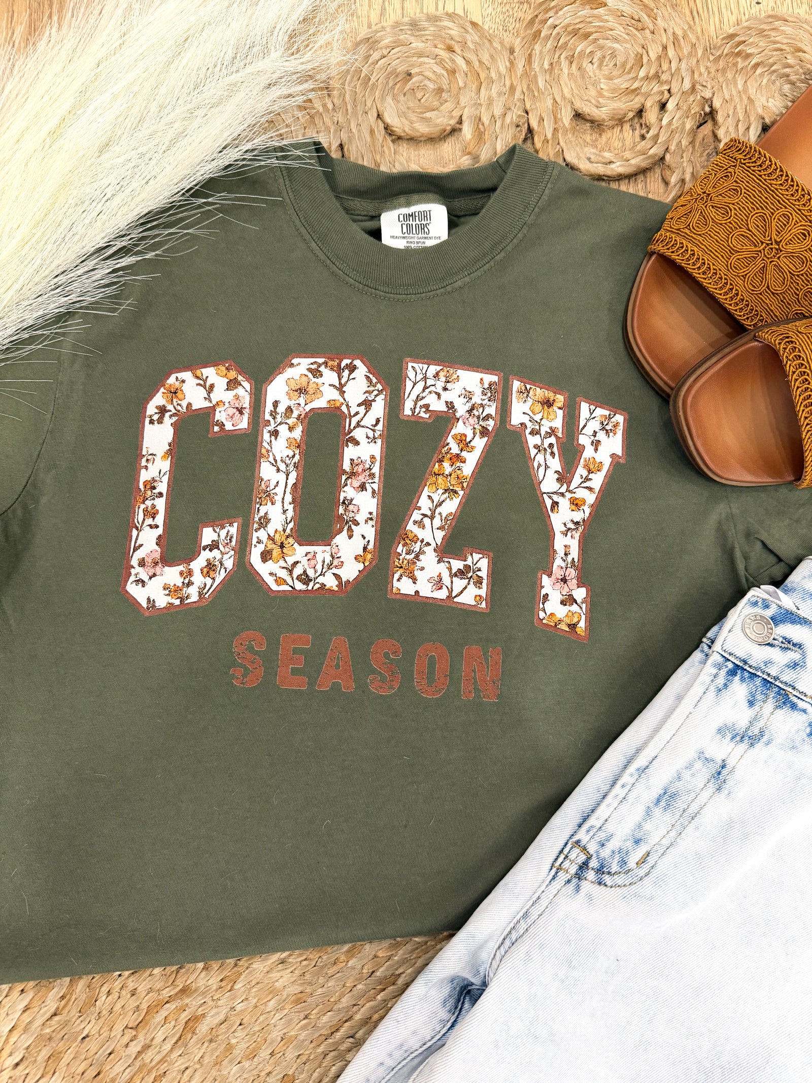 Cozy Season Comfort Colors Tee - Olive