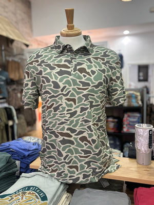 Burlebo Performance Polo - Retro Duck Camo