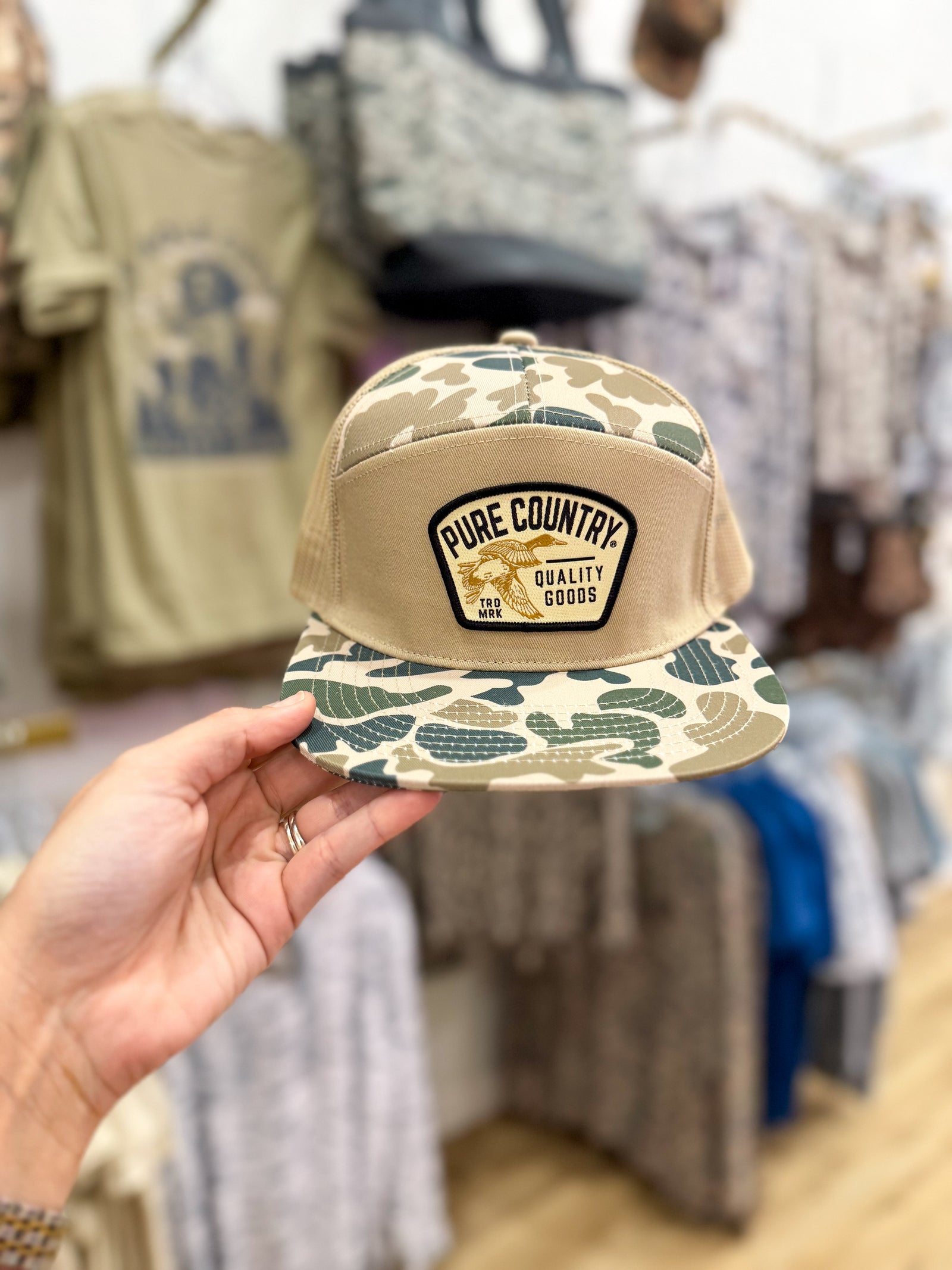 Pure Country 7 Panel Men's Hat - Duck