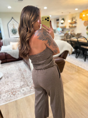 Georgina Striped Pants - Brown
