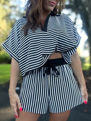 Running Errands Striped Two-Piece Set