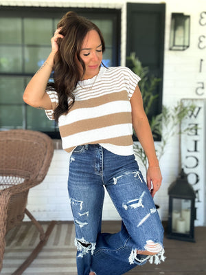 Chloe Striped Knit Top