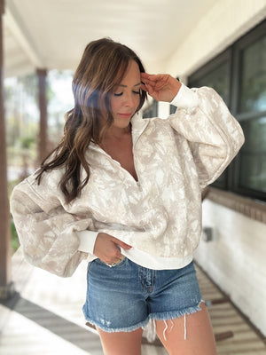 Alice Vintage Camo Collared Pullover