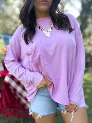 DOORBUSTER - Remi Ribbed Dolman Top - Candy Pink