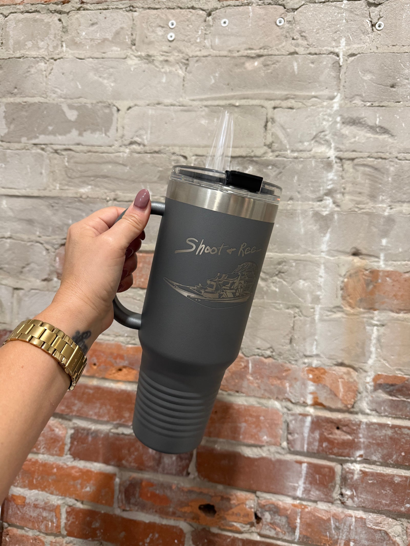 Shoot & Reel 40oz Tumbler- Airboat