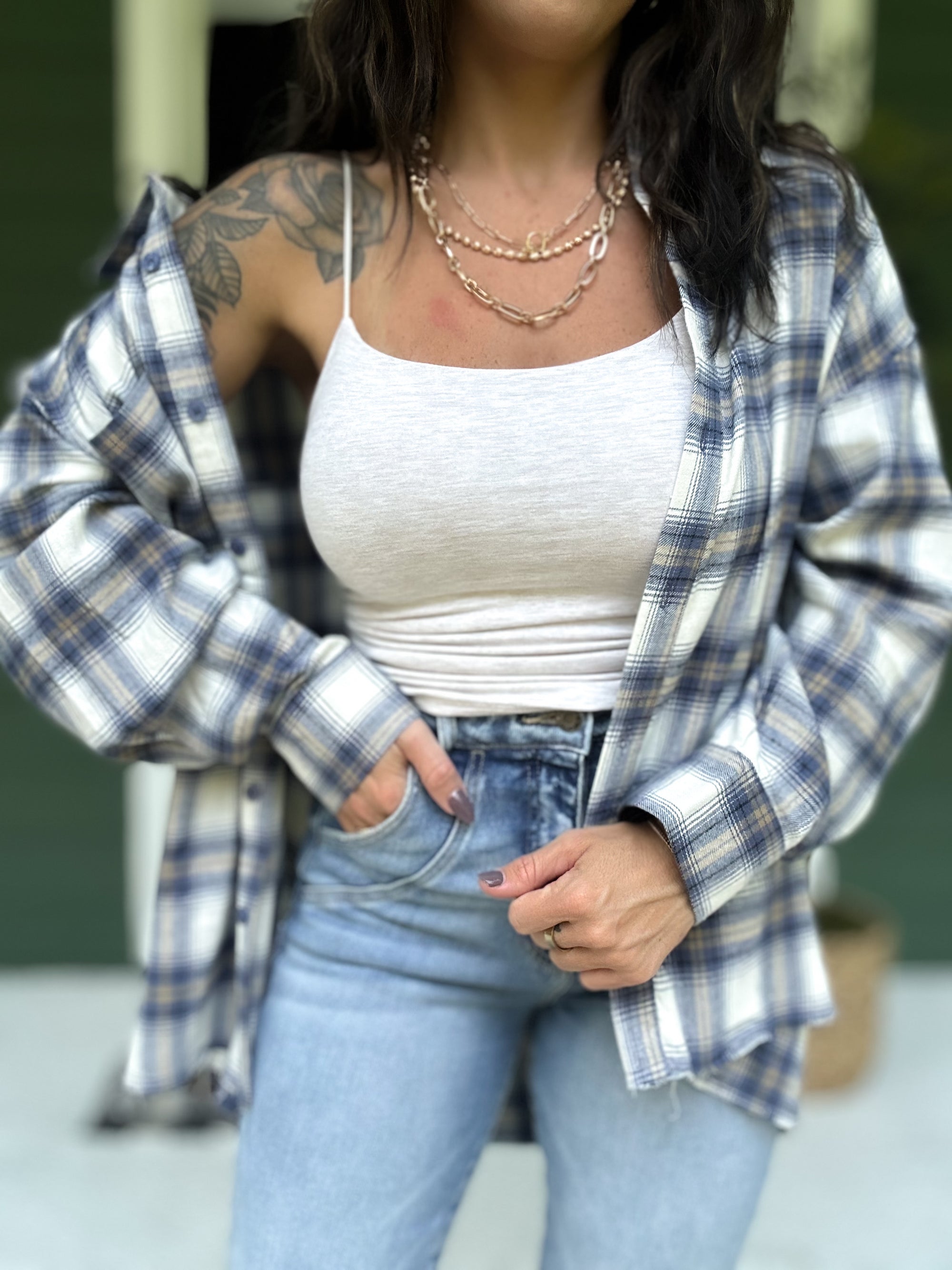 Jessie Plaid Button Down Top