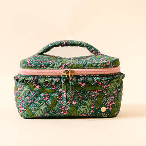 Glam & Go Quilted Cosmetic Bag-Jolly Sprig