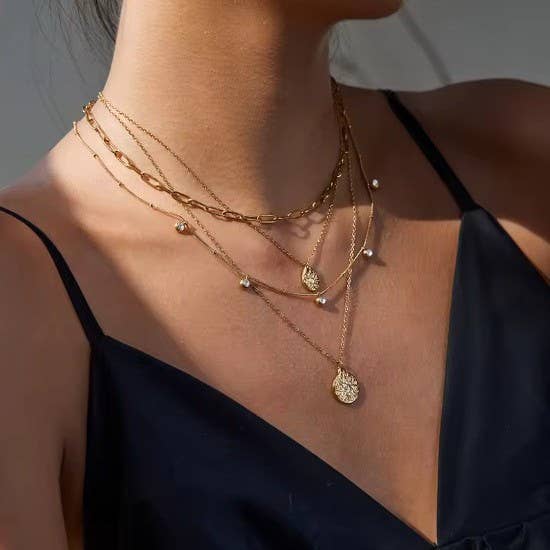 Layered Teardrops Necklace