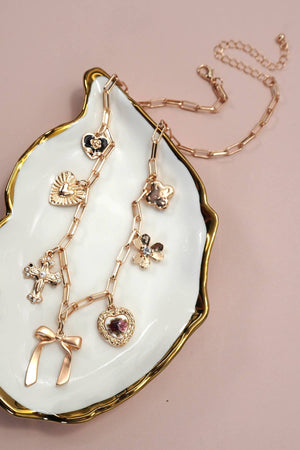 Nicole Floral Charm Necklace
