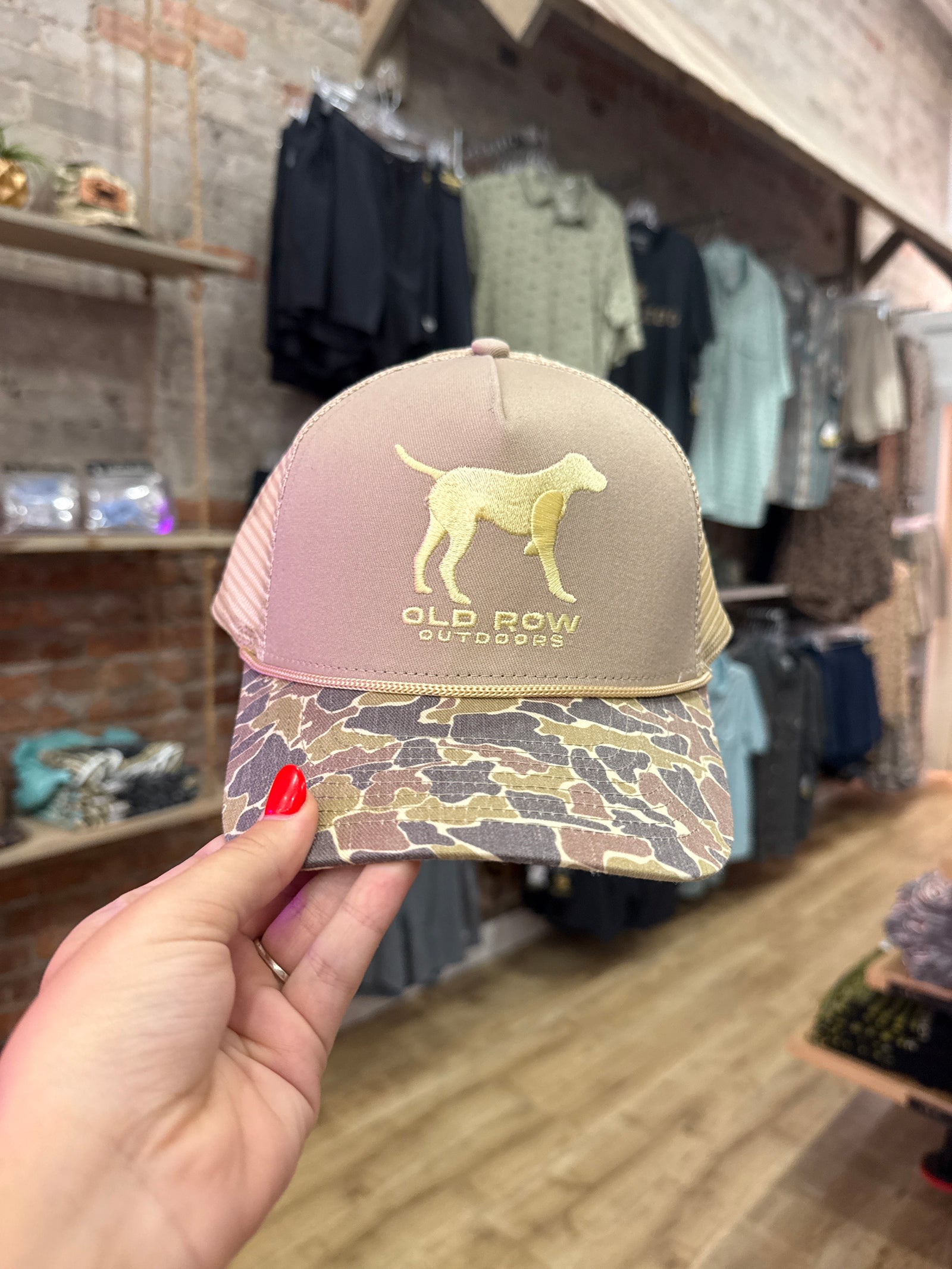 Old Row Camo Pointer Mesh Back Hat
