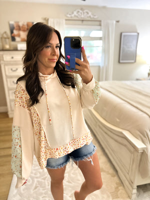 Hartley Bubble Sleeve Floral Hoodie