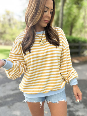 Brandi Striped Pullover