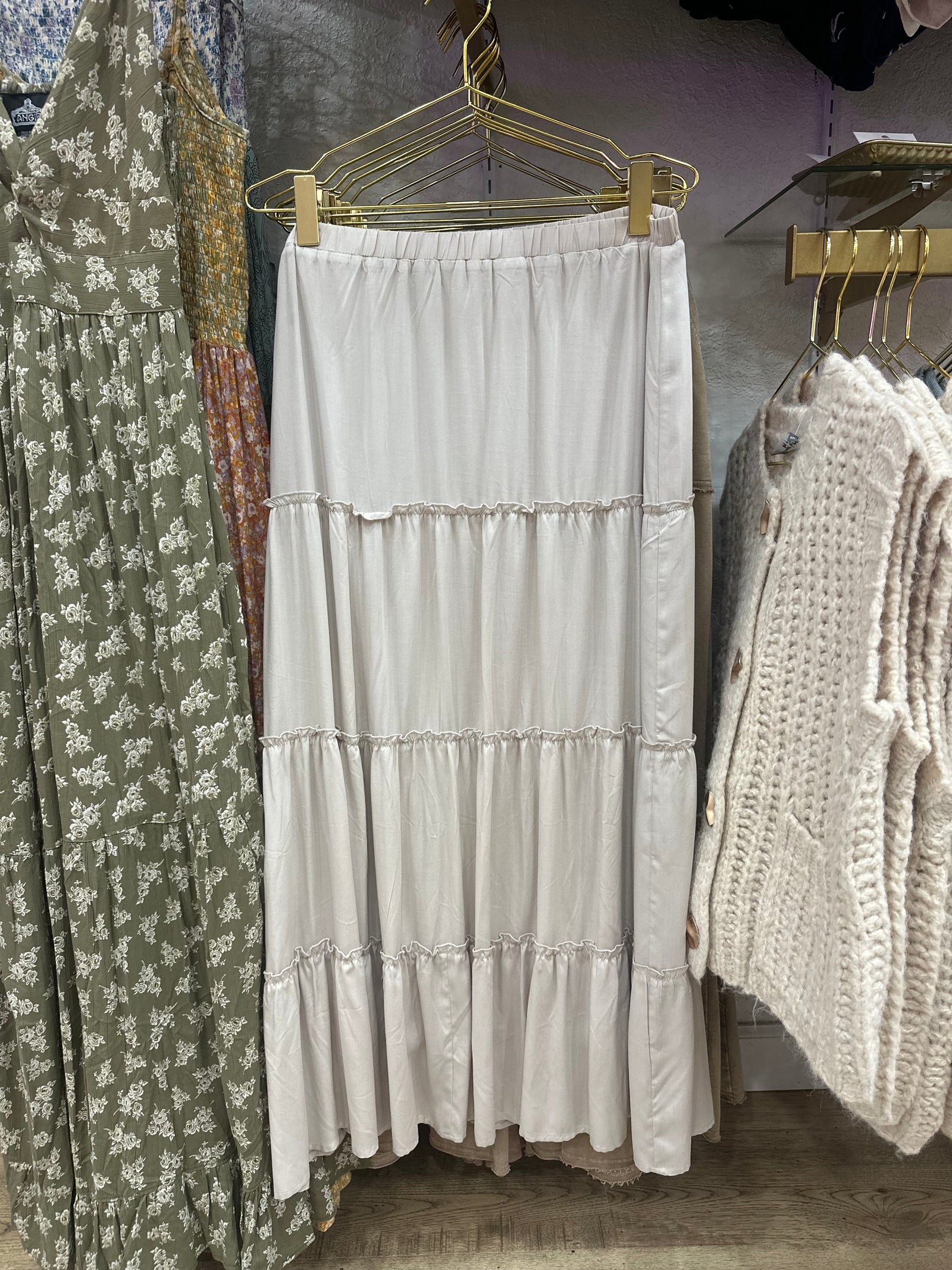 Made For You Tiered Maxi Skirt