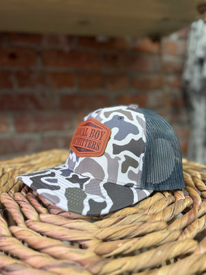 Local Boy Topo Leather Trucker Hat