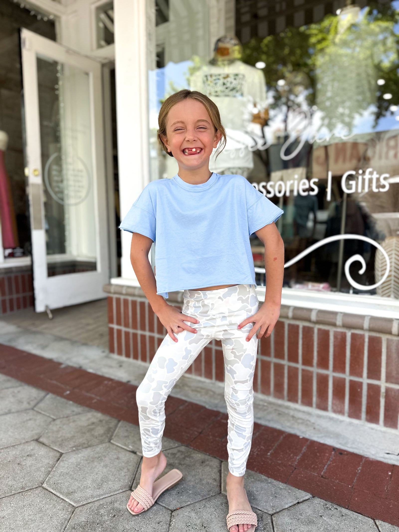 Youth Local Girl Leggings - Saltwater Camo
