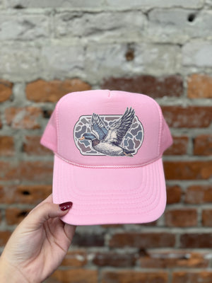 Camo Mallard Pink Trucker Hat