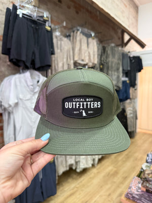 Local Boy Woven Patch Green 7 Panel Hat