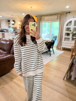 Banks Striped Knit Oversized Sweater Top