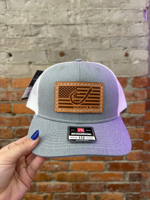 Shoot & Reel Grey Flag Patch Hat
