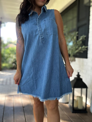 Charlsey Sleeveless Denim Dress