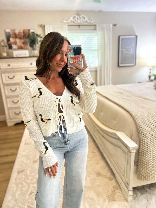 Emmylou Mallard Open Knit Cardigan - Tennessee Jane