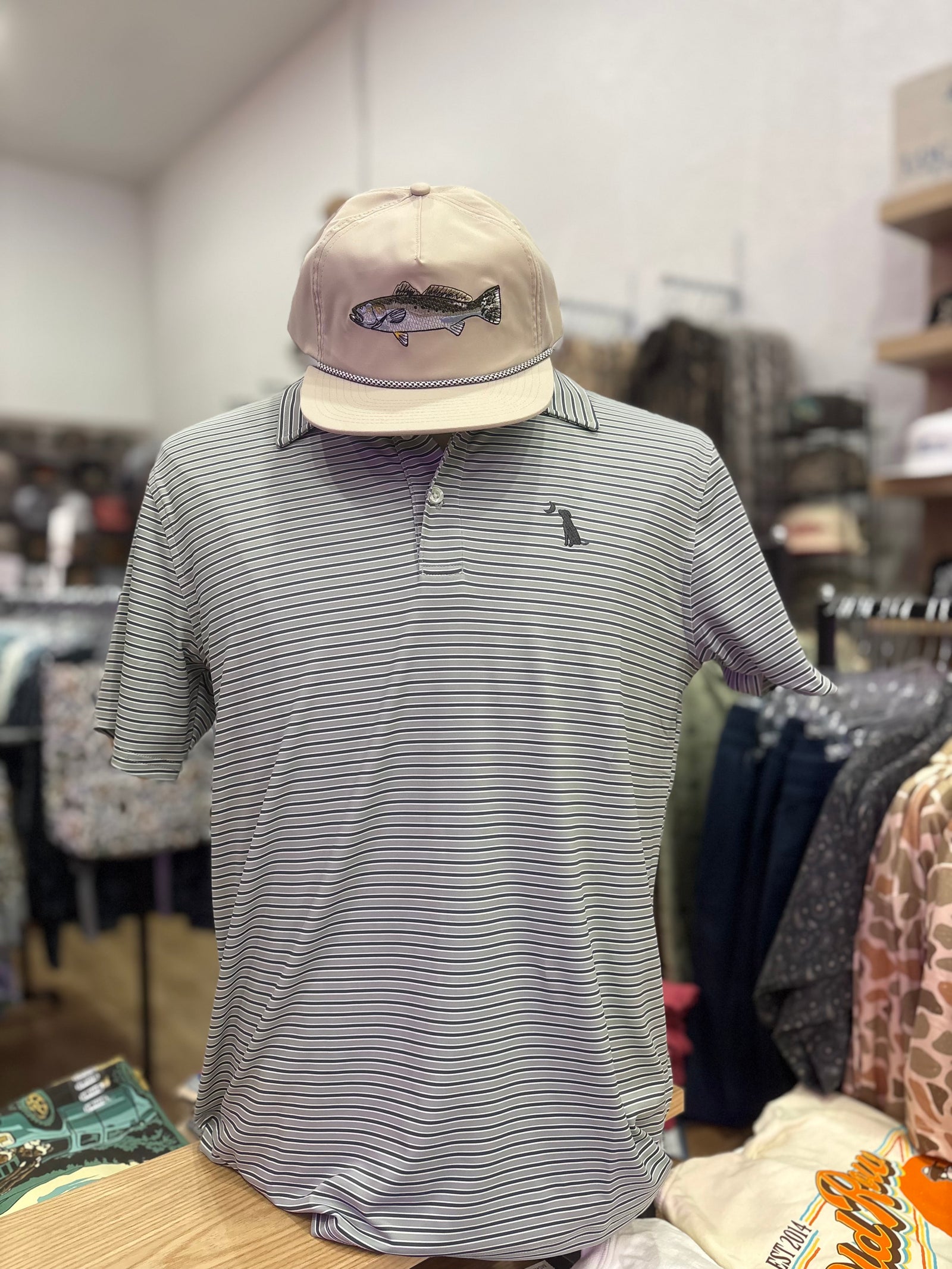 Local Boy Surfside Polo - Gray/ Graphite/ White