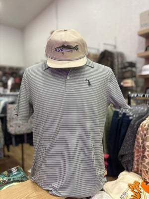 Local Boy Surfside Polo - Gray/ Graphite/ White