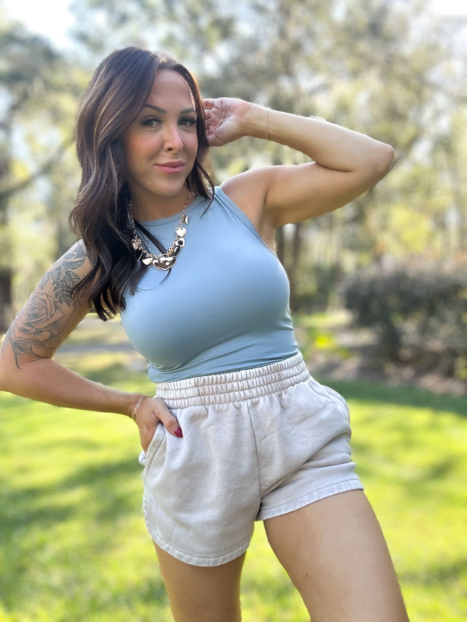 DOORBUSTER - Brandi Bodysuit - Blue Grey