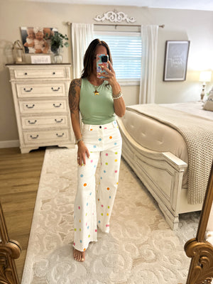 Holly Pastel Polka Dot Pants