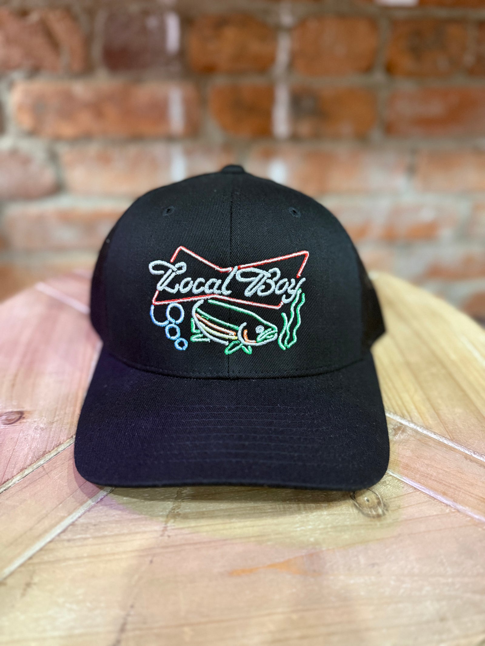 Local Boy Bud Fish Neon Trucker Hat