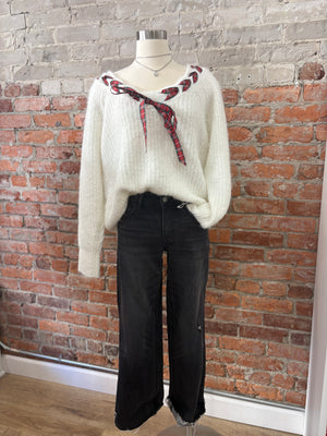 Evelyn White Holiday Sweater