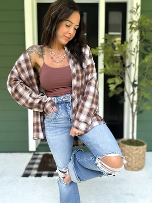 Owen Plaid Button Down Top